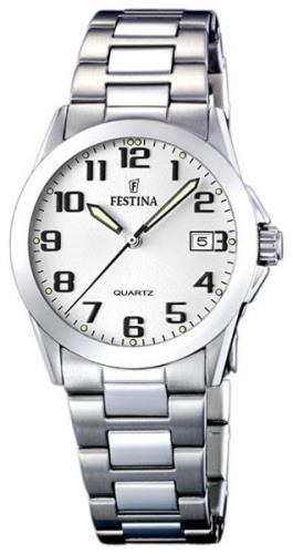 Festina Dameklokke F16377-7 Hvit/Stål Ø30 mm