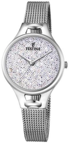 Festina Dameklokke F20331-1 Mademoiselle Krystallsmykket/Stål Ø32 mm