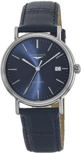 Longines Herreklokke L4.921.4.92.2 Presence Blå/Lær Ø38.5 mm