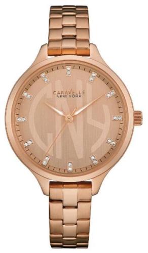 Bulova Dameklokke 44L207 Caravelle Rosegullfarget/Rose-gulltonet