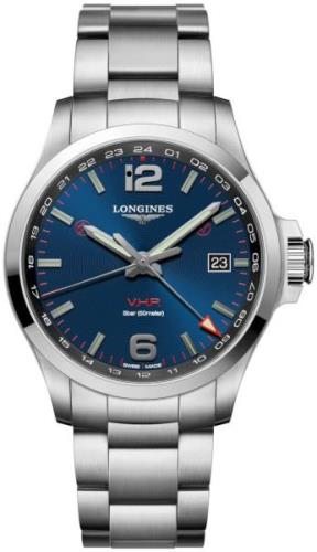 Longines Herreklokke L3.728.4.96.6 Conquest V.H.P. Blå/Stål Ø43 mm