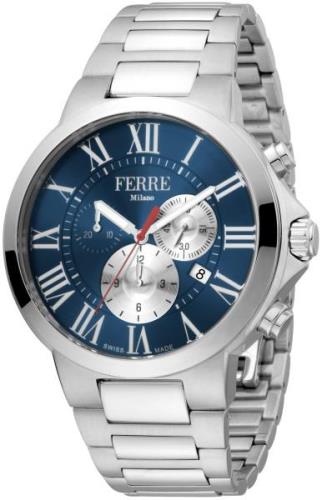 Ferrè Milano Herreklokke FM1G177M0061 Giorgio Blå/Stål Ø44 mm