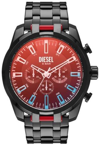 Diesel Herreklokke DZ4589 Split Rød/Stål Ø51 mm