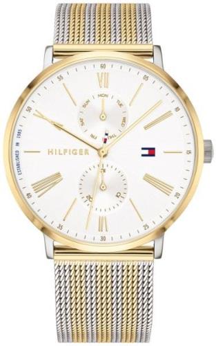 Tommy Hilfiger Dameklokke 1782074 Hvit/Gulltonet stål Ø38 mm