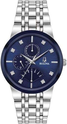 Bulova Herreklokke 96D144 Diamond Blå/Stål Ø40 mm