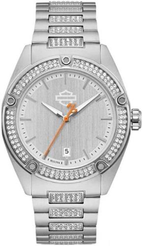 Bulova Dameklokke 76L187 Harley-Davidson Sølvfarget/Stål Ø37.2 mm