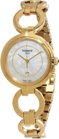 Tissot Dameklokke T094.210.33.116.00 T-Lady Hvit/Gulltonet stål Ø26