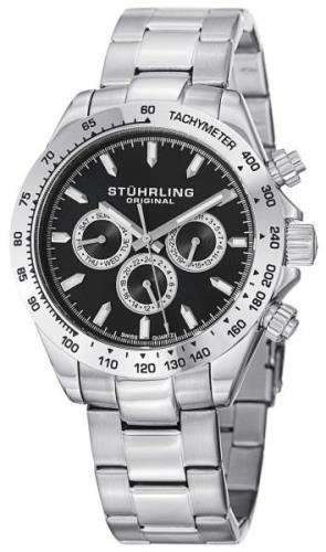 Stührling Original Herreklokke 564.02 Sort/Stål Ø42 mm