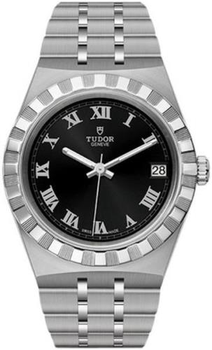 Tudor Dameklokke M28400-0003 Royal Sort/Stål Ø34 mm