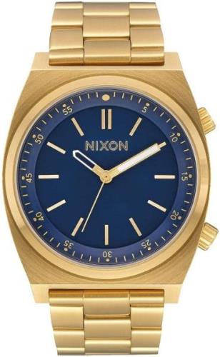 Nixon Herreklokke A1176-2347-00 Blå/Gulltonet stål Ø40 mm