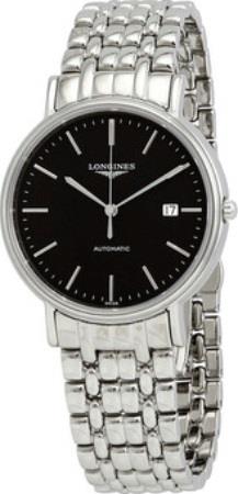 Longines Herreklokke L4.922.4.52.6 Presence Sort/Stål Ø40 mm