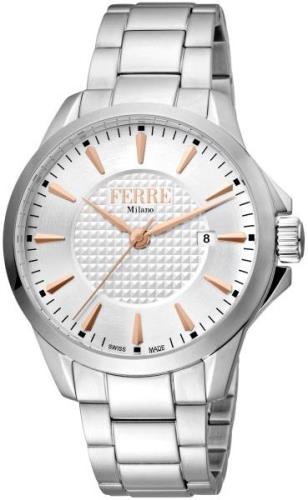 Ferrè Milano Herreklokke FM1G157M0041 Lenio Sølvfarget/Stål Ø42 mm