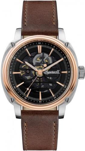 Ingersoll Herreklokke I09901 Sort/Lær Ø46 mm