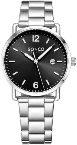 So & Co New York Herreklokke 5512.1 Madison Sort/Stål Ø38 mm