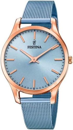 Festina Dameklokke F20507-2 Blå/Stål Ø34 mm