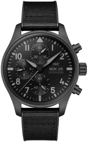 IWC Herreklokke IW388106 Pilots Sort/Gummi Ø41 mm