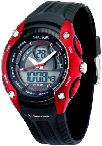 Sector Herreklokke R3251574002 LCD/Gummi Ø46 mm