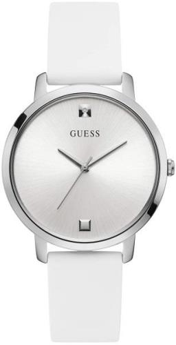 Guess Dameklokke W1210L1 Sølvfarget/Gummi Ø40 mm