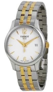 Tissot Dameklokke T063.210.22.037.00 T-Race Touch Hvit/Gulltonet