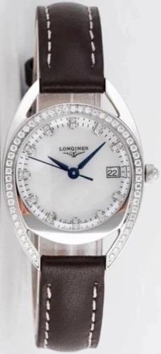 Longines Dameklokke L6.137.0.87.2 Equestrian Hvit/Lær Ø30 mm