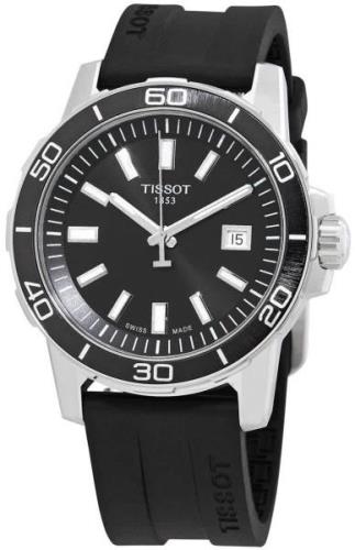 Tissot Herreklokke T125.610.17.051.00 Supersport Sort/Gummi Ø44 mm