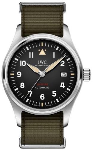 IWC Herreklokke IW326801 Pilots Spitfire Sort/Tekstil Ø39 mm