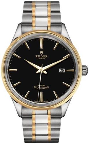 Tudor Herreklokke M12703-0003 Style Sort/Gulltonet stål Ø41 mm