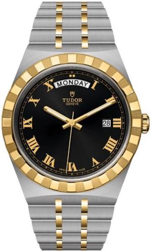 Tudor Herreklokke M28603-0003 Royal Sort/18 karat gult gull Ø41 mm