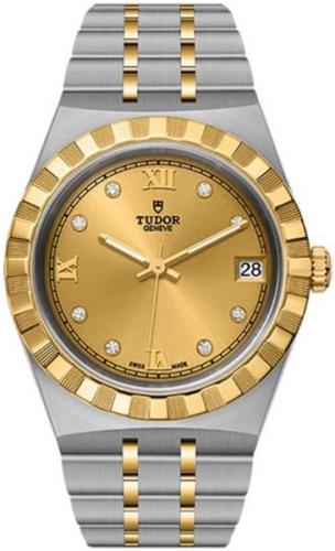 Tudor Dameklokke M28403-0006 Royal Gulltonet/18 karat gult gull Ø34