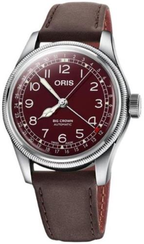 Oris Herreklokke 01 754 7741 4068-07 5 20 64 Aviation Rød/Lær Ø40