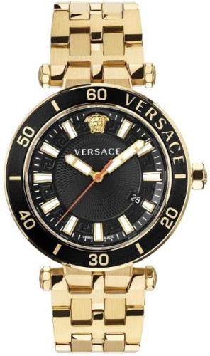 Versace Herreklokke VEZ300721 Sort/Gulltonet stål Ø43 mm