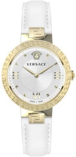 Versace Dameklokke VE2K00421 Greca Hvit/Lær Ø36 mm