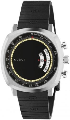 Gucci Herreklokke YA157301 Grip Sort/Gummi