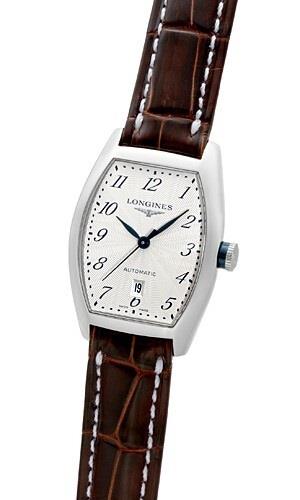 Longines Dameklokke L2.142.4.73.4 Evidenza Sølvfarget/Lær Ø26 mm