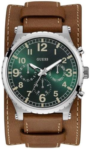 Guess Herreklokke W1162G1 Arrow Grønn/Lær Ø46 mm