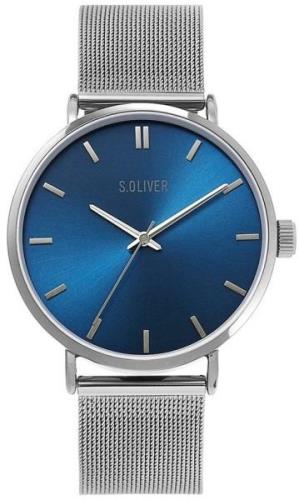 s.Oliver Herreklokke SO-4221-MQ S.Oliver Classic Blå/Stål Ø42 mm