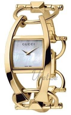 Gucci Dameklokke YA123504 Chiodo Hvit/18 karat gult gull 23x21 mm