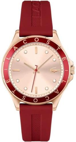 Lacoste Dameklokke 2001266 Classic Rosegullfarget/Gummi Ø38 mm