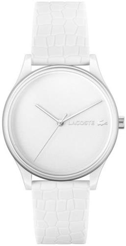 Lacoste Dameklokke 2001246 Crocodelle Hvit/Gummi Ø36 mm