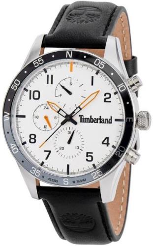 Timberland Herreklokke TDWGF2100501 Chicopee Hvit/Lær Ø46 mm