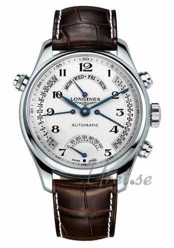 Longines Herreklokke L2.717.4.78.3 Master Sølvfarget/Lær Ø44 mm