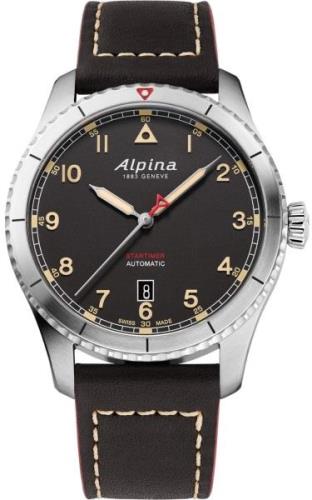 Alpina Herreklokke AL-525BBG4S26 Startimer Sort/Lær Ø41 mm