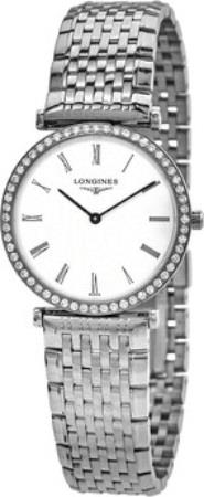 Longines Dameklokke L4.513.0.11.6 Grande Classique Hvit/Stål Ø29 mm