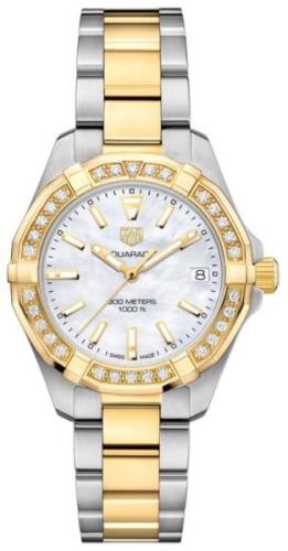 TAG Heuer Dameklokke WBD1321.BB0320 Aquaracer Lady Hvit/18 karat gult