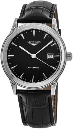 Longines Herreklokke L4.984.4.52.2 Flagship Sort/Lær Ø40 mm