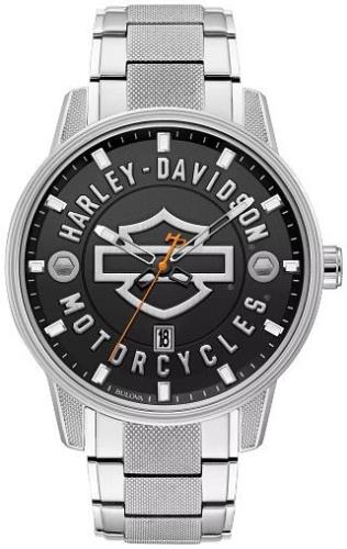 Bulova Herreklokke 76B182 Harley-Davidson Sort/Stål Ø45 mm