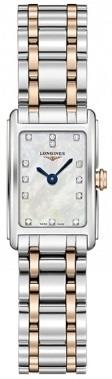 Longines Dameklokke L5.258.5.87.7 DolceVita Hvit/18 karat rosé gull