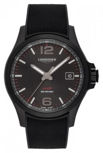 Longines Herreklokke L3.726.2.56.9 Conquest V.H.P. Sort/Gummi Ø43 mm