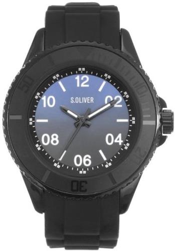 s.Oliver Dameklokke SO-4257-PQ S.Oliver Classic Blå/Gummi Ø36 mm