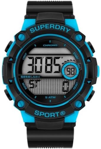 Superdry Herreklokke SYG291BU Radar Sport Grå/Gummi Ø50 mm